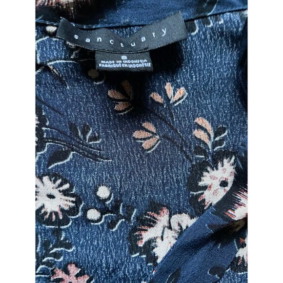 Sanctuary Womens/Teens Harvest Moon Blue Floral Flounce Dress Size Small Witchy - Picture 7 of 9